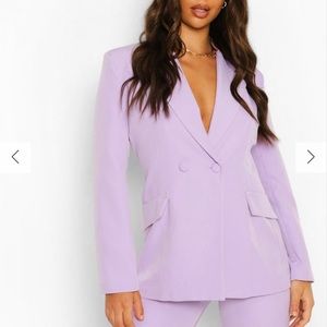 Lilac Plunge Blazer